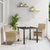 vidaXL 3-Piece Garden Dining Set with Cushions Beige Poly Rattan 3379793