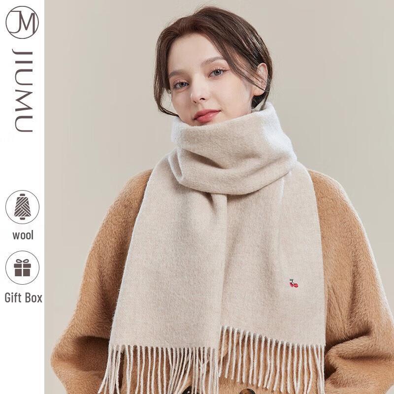 JIUMU Women's Autumn Winter Wool Scarf
