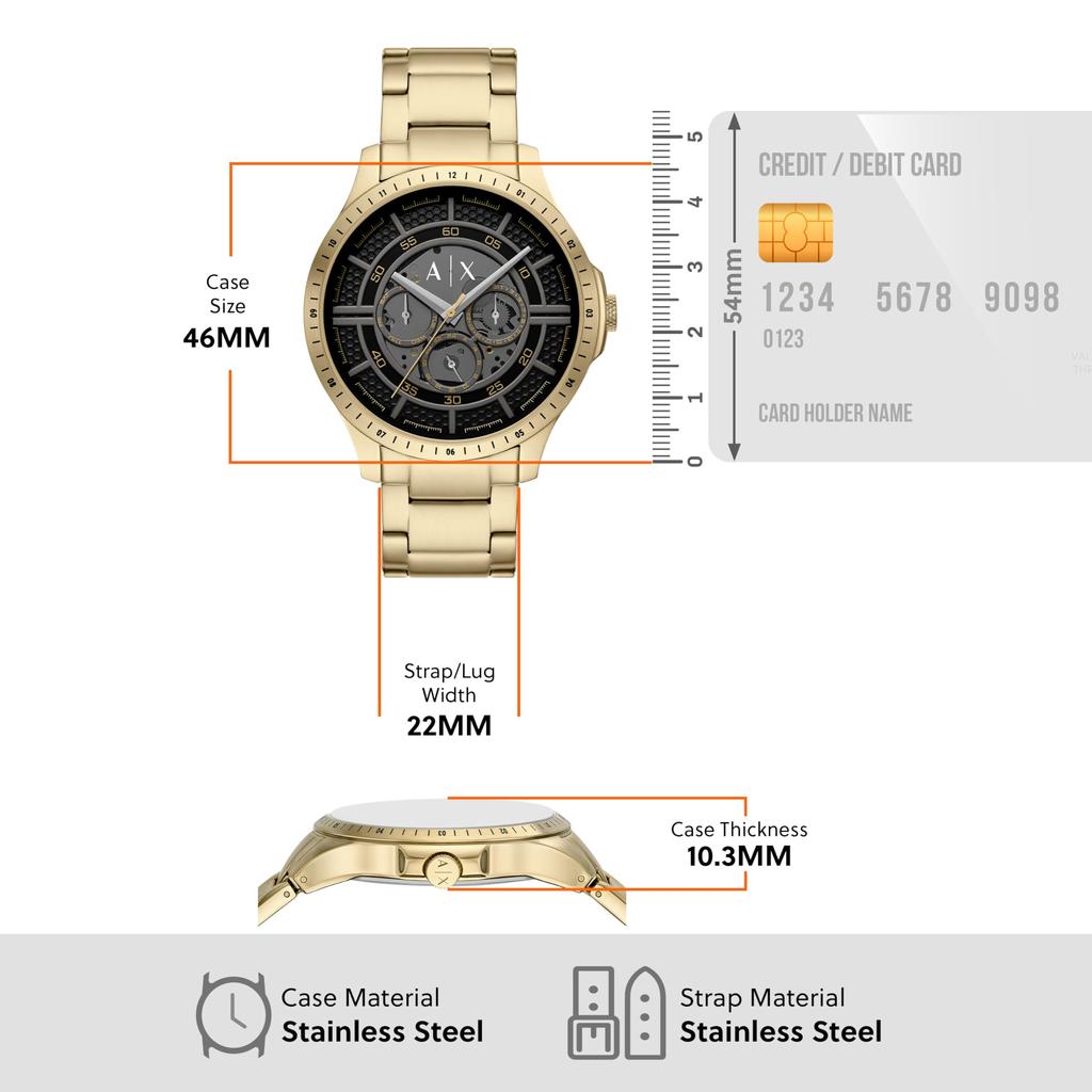 Armani Watch AX2461 Gold [AX Exchange] Men's