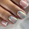 24Pcs Glossy Short Square Press On Nail Unique Stick On Nail with Floral Pattern Artificial Nail For Fashionable Women
