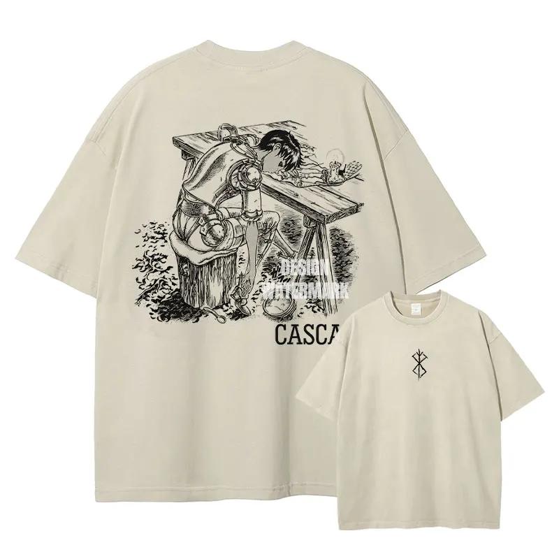 Berserk Manga Tričko Guts Grafické Tričko Pánské Dámské Oblečení Krátký Rukáv Trička Oversized Bavlněné Tričko