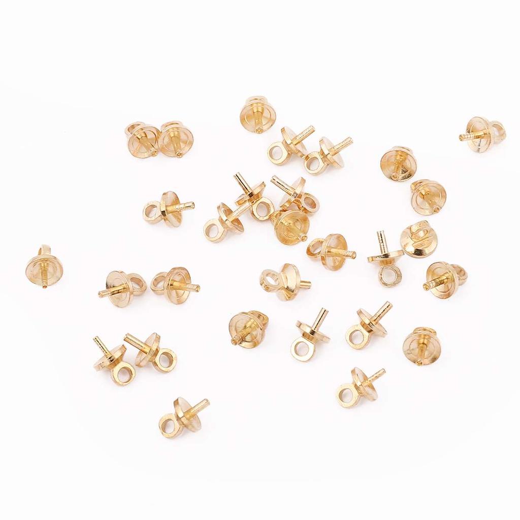 50pcs/Bag Hanging Cap Claw Nails Copper Material Rhodium Plating Pendant Making DIY Fashion Jewelry Accessory