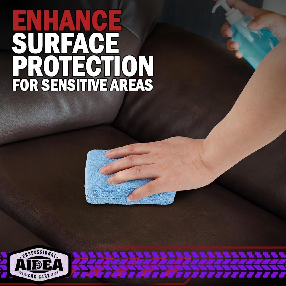 AIDEA Microfiber Applicator Pad-8Pack, Car Wash Sponge, Premium Microfiber Sponge And Cleaning Pads, Perfect For Effortless Wax, Sealant, And