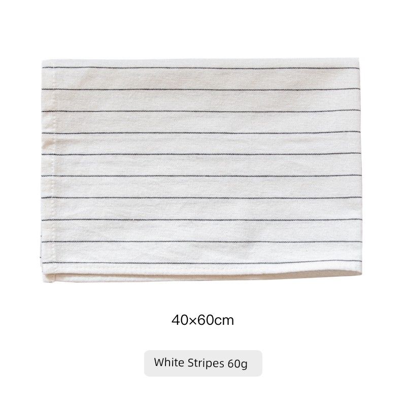 

Хлопковая салфетка-подставка в пасторальном стиле из хлопково-льняной ткани, минималистичная подставка в западном стиле, однотонная японская скатерть-салфетка White Stripes 40*60cm