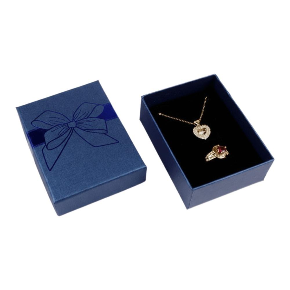 

Organizer Box Jewelry Container Bow Decoration Stamped Jewelry Box Jewelry Storage темно-синього кольору