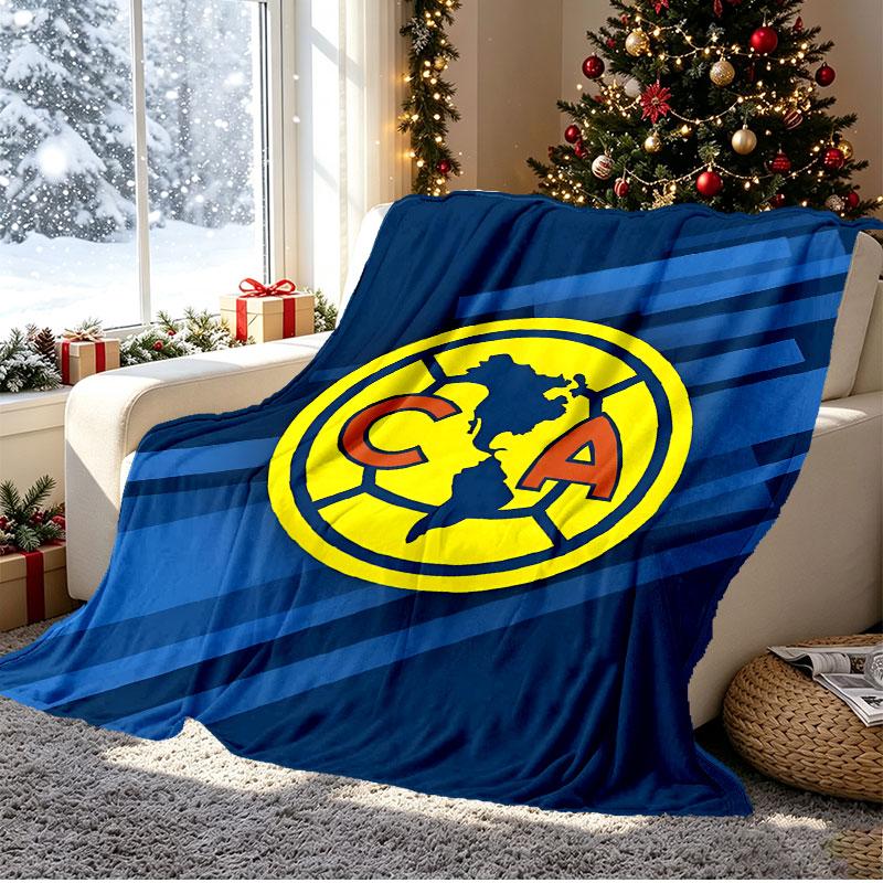 Club America Pattern Blanket for Home Decoration, Bed, Sofa, Car Travel, Camping, Suitable for All Seasons, Birthday Christmas Gift
