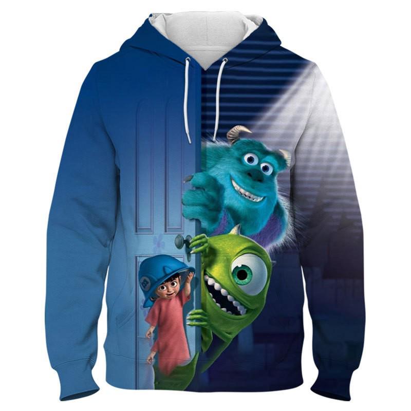 Felpa con Cappuccio Stampata 3D Unisex - Tendenza Vestibilità Larga per Primavera & Autunno 2023
