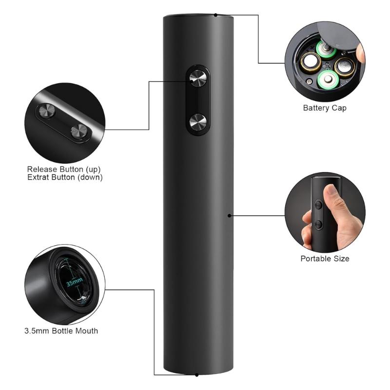 Wine Opener Convenient Electric Wine Opener Efficient Electric Corkscrew ABS Texture Suitable for Wine Enthusiasts