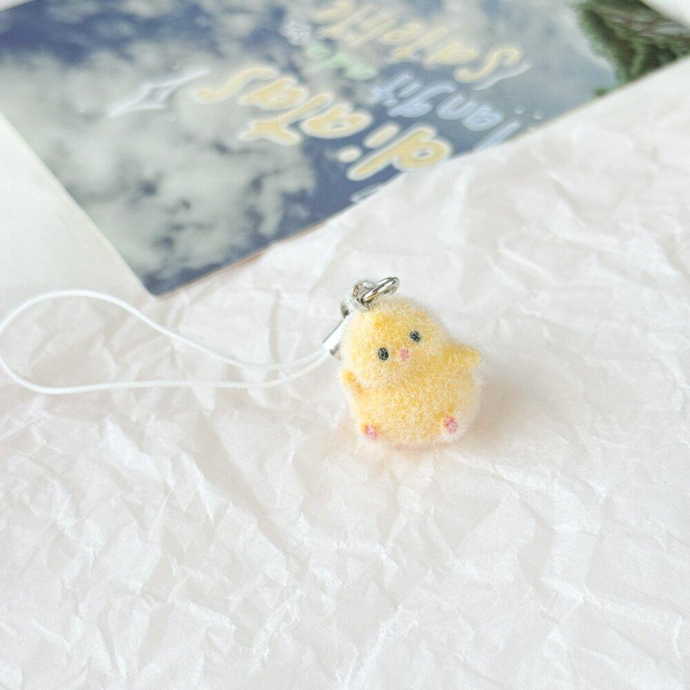 Cute Flocking Animals Are Angry, Little Rabbit Keychain Flocking Car Pendant, Mobile Phone Chain, Bag Pendant for Friends