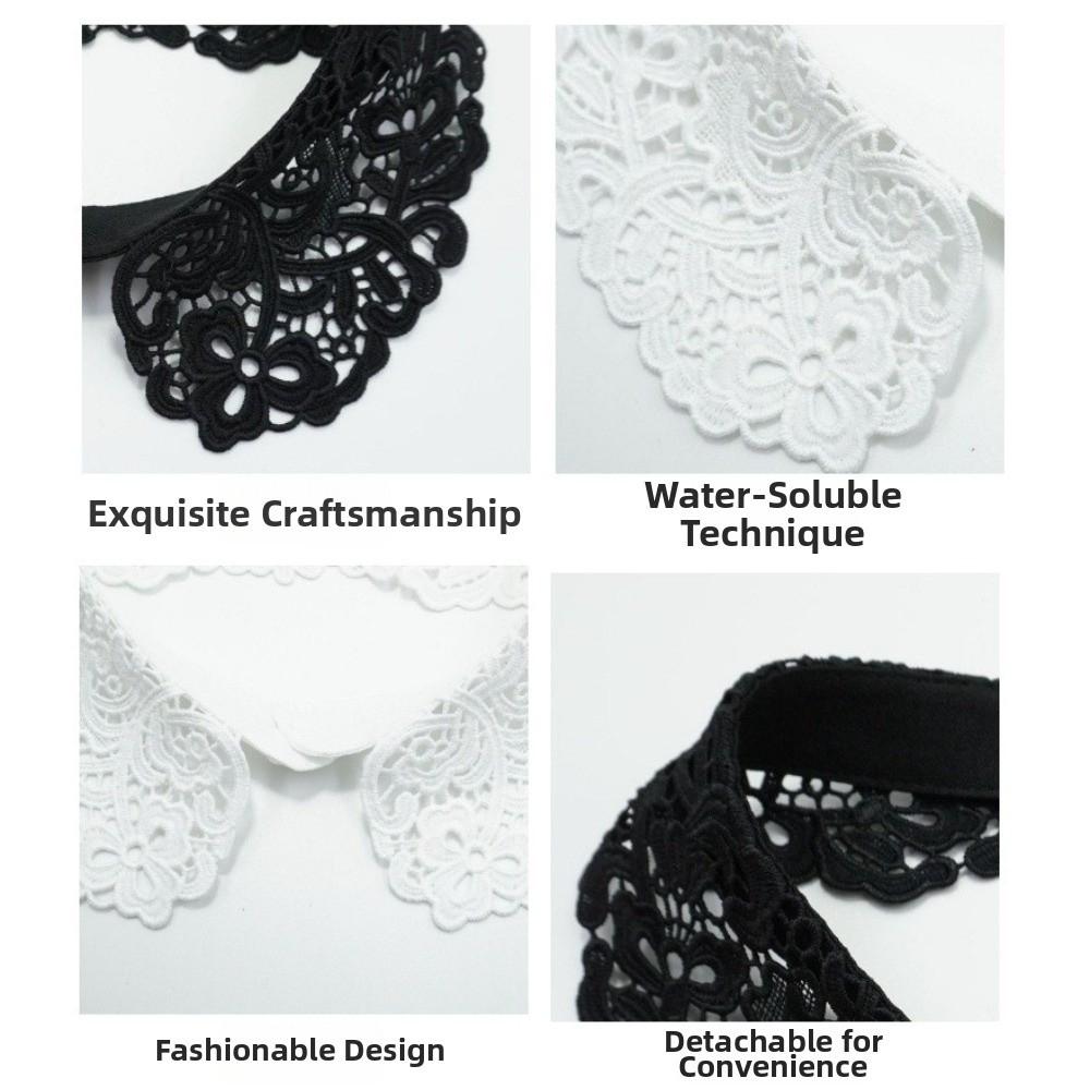 Lace Floral False Collar Black Decoration Collar Fashion Clothes Trim