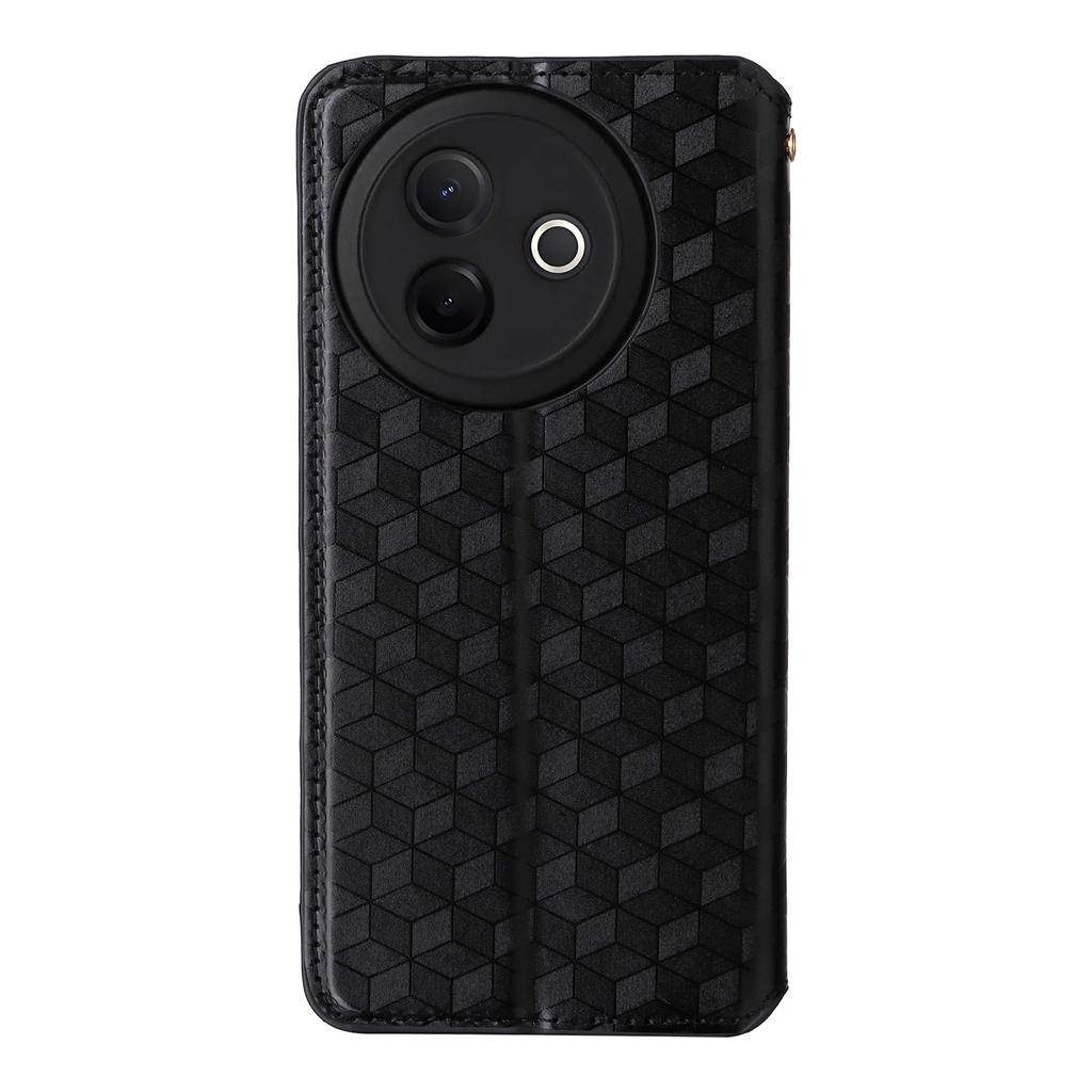 For vivo Y39 5G/Y300i 5G Case Wallet Rhombus Imprinted Leather Phone Cover