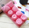 8-grid Flower Shell Geometric Pattern Silicone Mold Creative DIY Chocolate Candy Molds Kitchen Baking Cake Decor Candle Mould