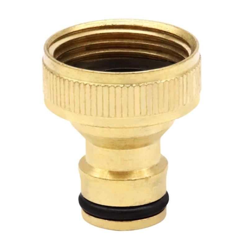 3/4" Brass Quick Connector 4pcs/set Garden Tap Adapter Thread Nipple for Garden Yard Car Washing Accessory