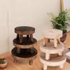 Pflanzenständer aus Holz, Blumentopf-Basishalter, Hocker, für den Innen- und Außenbereich, Garten, Sukkulenten-Töpfe, Tablett, Blumendisplay, Pflanzenständer, Regal