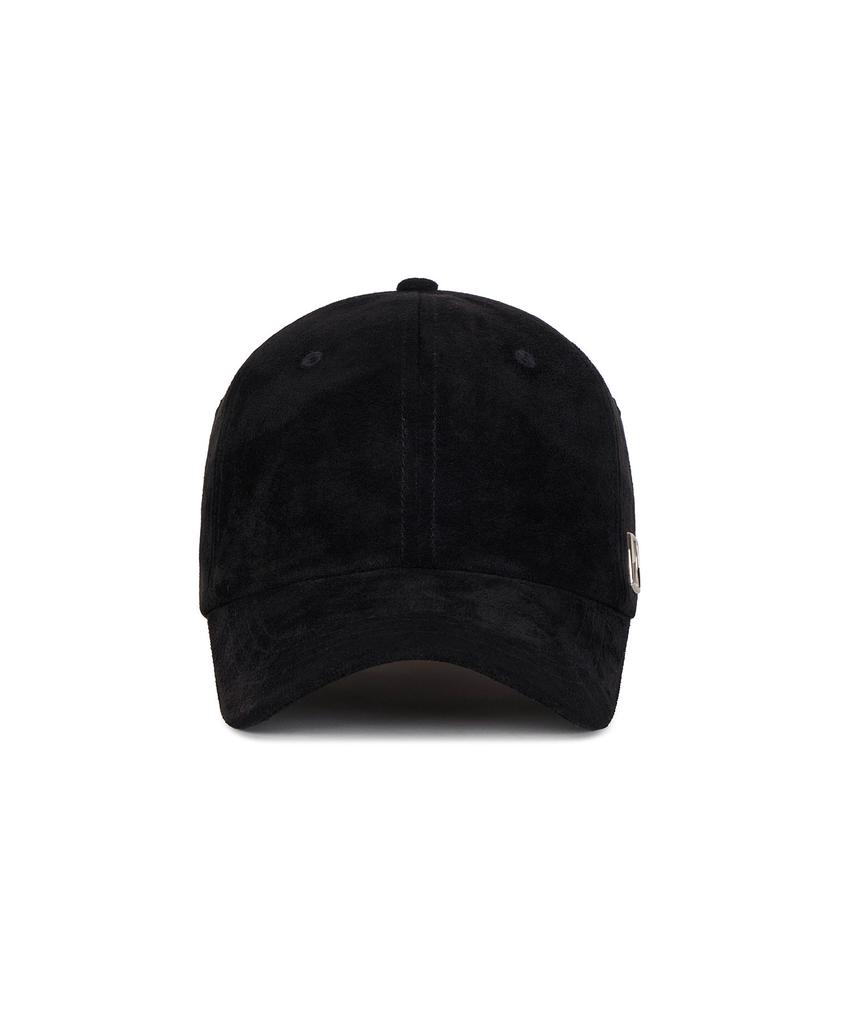 Bajal Va Square Suede Ball Cap Black