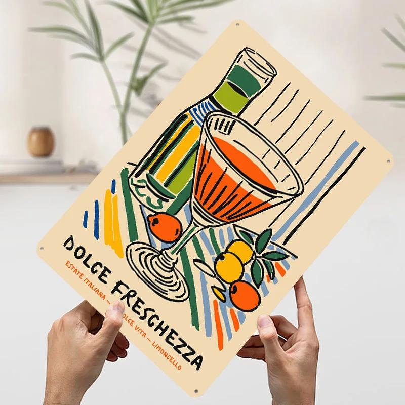 Dolce Freschezza Still Life Tinplate Poster Customized Wall Art Vintage Retro Metal Signs for Decoration At Home Bar Accessories