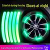 Reflective Rainbow Tire Stickers: Colorful Luminous Hub Decoration for Cars