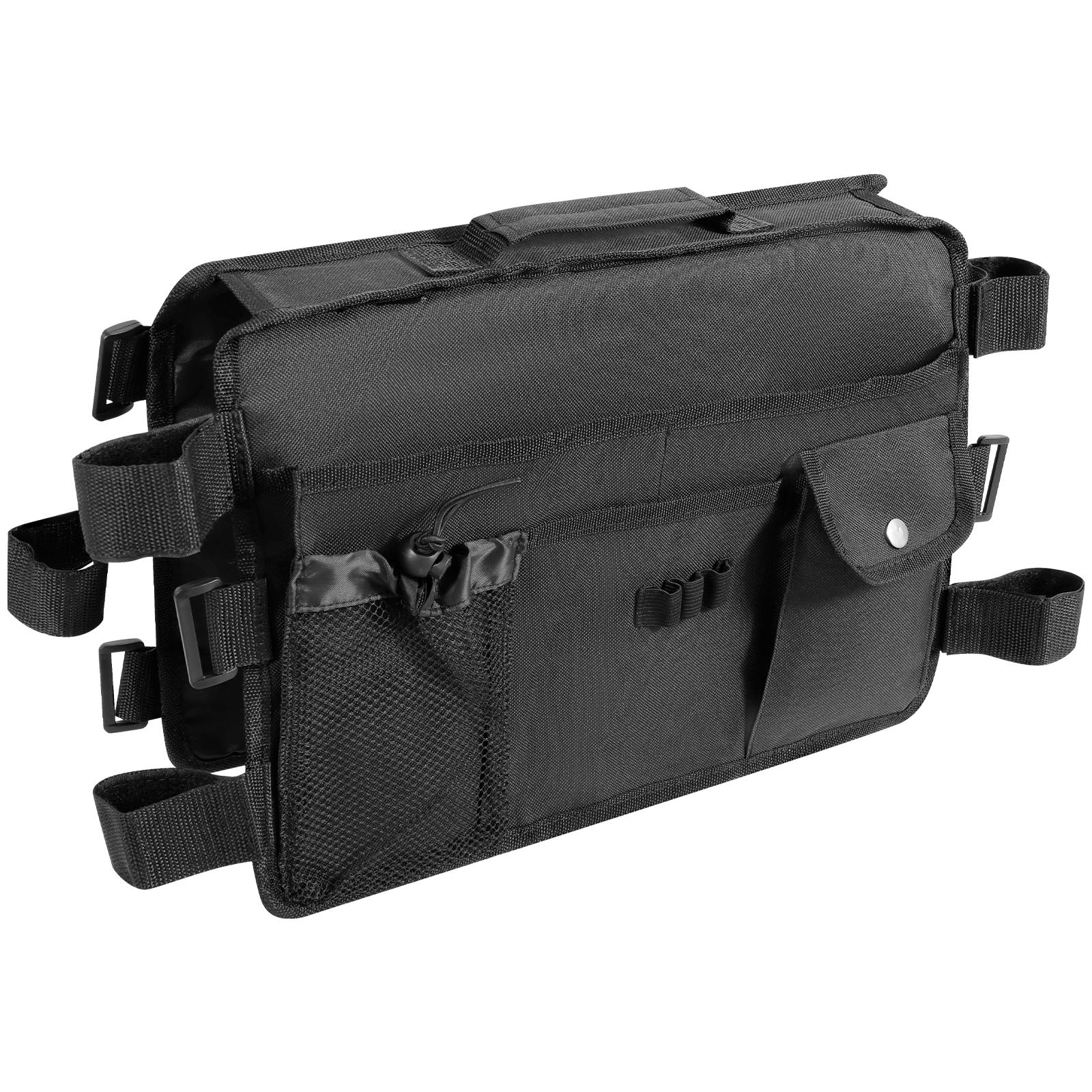 

Большая сумка-органайзер для роллатора, складная подвесная корзина с регулируемой застежкой, из ткани Оксфорд, под сиденье, сумка для роллатора чёрный