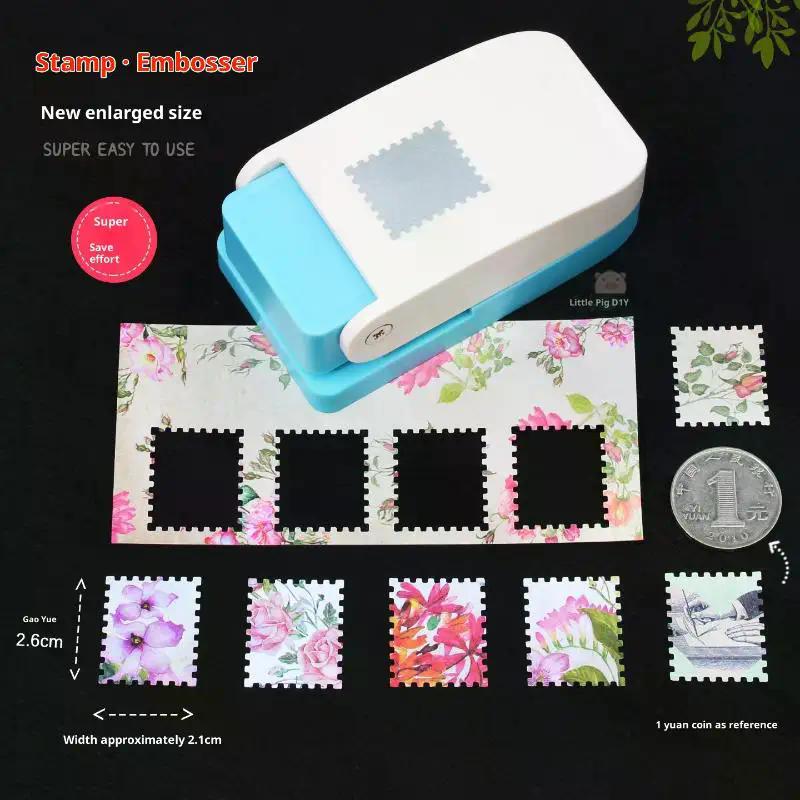 Rechteckiger Briefmarkenstanzer Hebelwirkung Bastelstanzer für Papierbasteln Scrapbooking Verschiedene Materialien Stanzwerkzeug
