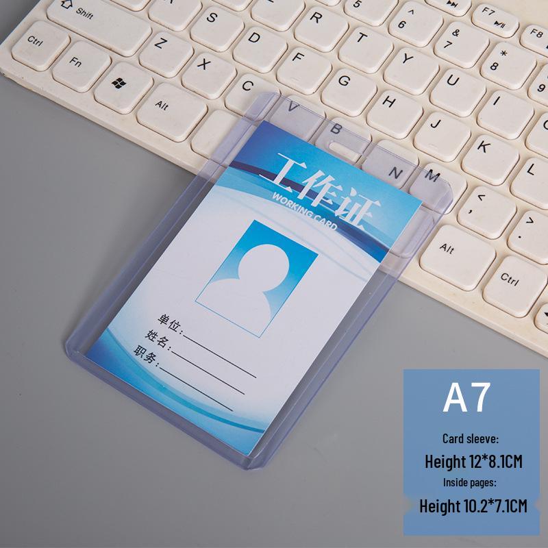 Double-Sided Transparent ID Holder with Lanyard for Student, Access, or Conference Pass and QR Code Tag