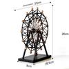 Handmade Reminiscent Iron Art Ferris Wheel Model Metal Craft Accessories Embellishment Furnishing for Home Decor and Gift