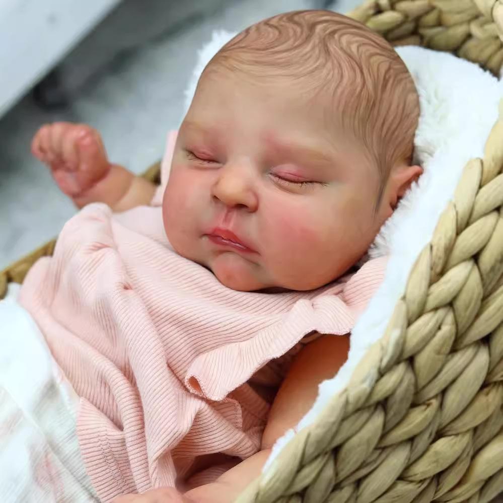 49cm High-End Handmade Hand-Painted 3D Skin Simulation Doll Peaches 49cm Cloth Body