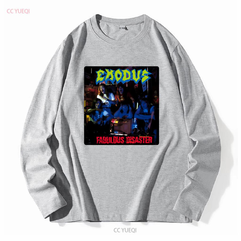 Edizione Limitata NWT Exodus Fabulous Disaster American Extreme Metal Rock T Shirt S 4XL manica lunga o corta vintage Lavato moda