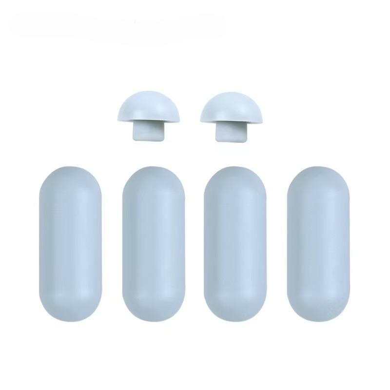 

6pcs Heavy-Duty Toilet Seat Noise Reducer Suitable for Household Bathrooms, Quiet Closing Buffer System with Collision Sound Reduction 6 Toilet Seat Noise Reduction Pads сірий