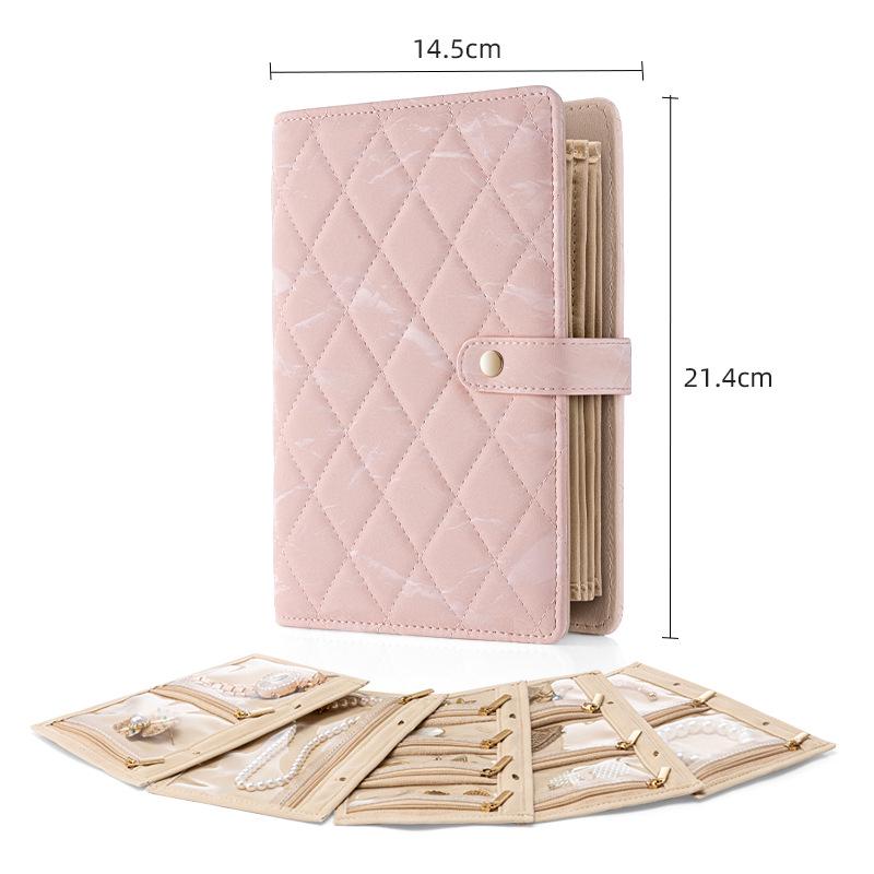 

Portable Multi-layer Jewelry Storage Album with Anti-oxidation Earring Compartments