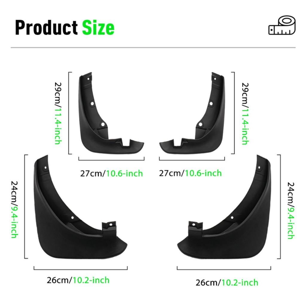 4PCS Car Mud Flaps Splash Guards Mudguards Car Mud Flaps Compatible with Mazda 6 Sedan 2002 2003 2004 2005 2006 2007 2008