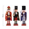 Christmas Nutcracker Decoration Puppet Solider Cloak King Wooden Doll Walnut Handcraft Figurine Home Office Decor Merry Christma
