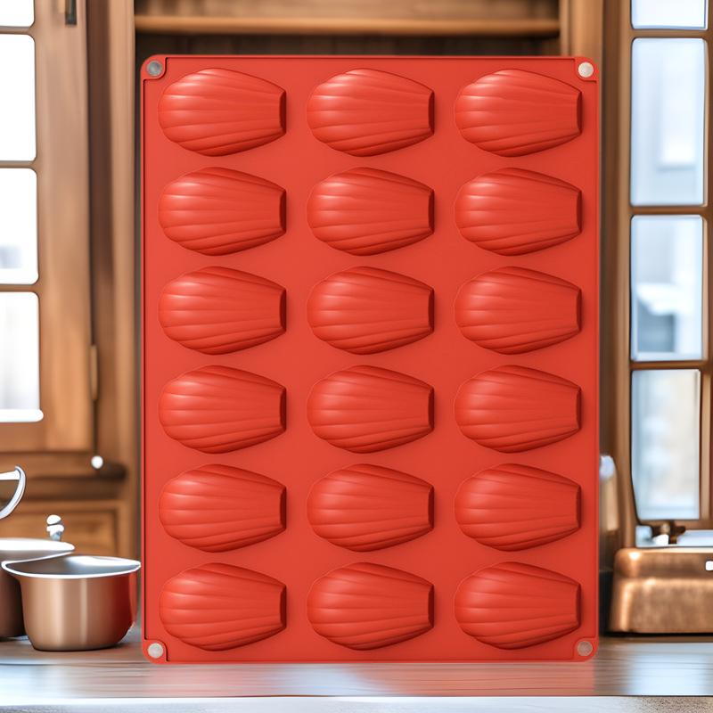 18 Cavities Mini Food Grade Madeleine Silicone Cake Mold Cookie Mold Diy Shell Baking Pan Mould Kitchen Bakeware Accessories
