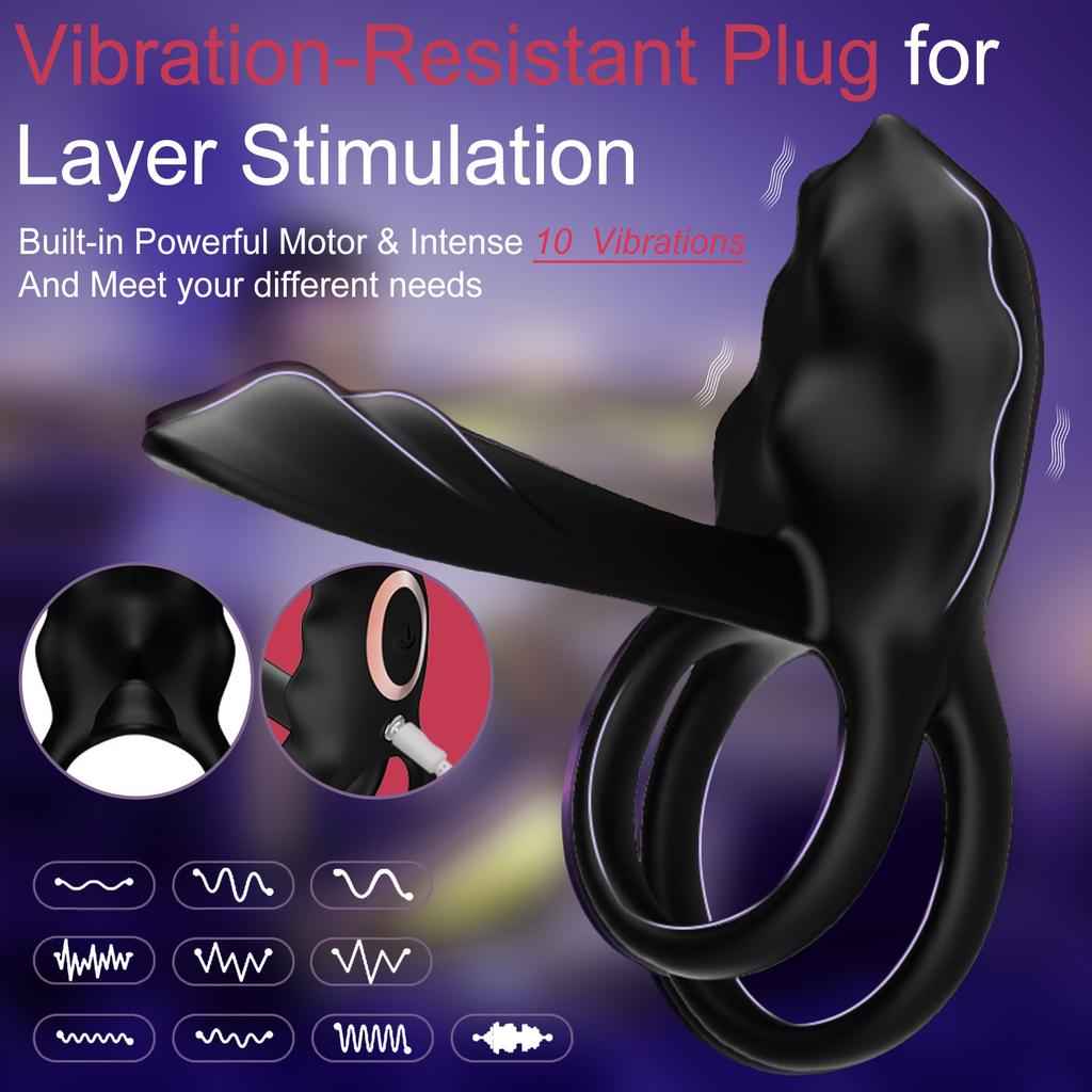 Adult Toys, Delay Rings For Men And Women, Couples' Delay Rings, Vibrating Rose,shaped Ring And Clamp.