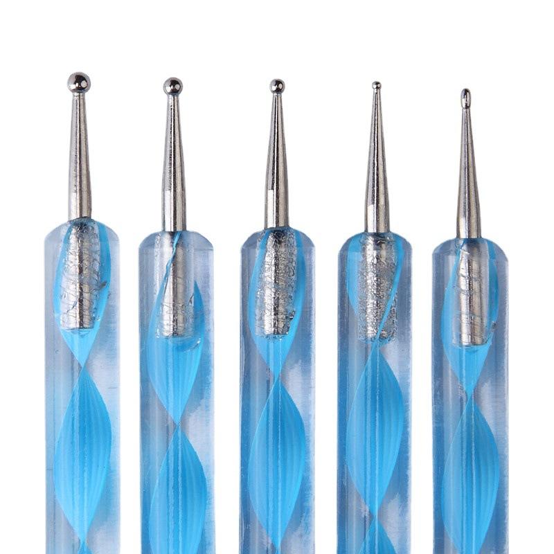 5 Pcs Silicone Clay Sculpting Tool For Brush Modeling Dotting Nail Art Pottery Clay Tool Diy Carving Sculpting Tools Soft Head