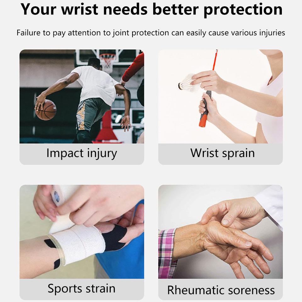 Getinfit 1/2Pcs Wrist Guard 3D Weaving Prevent Tremors Strains 4-Sided Elastic Pressure Support