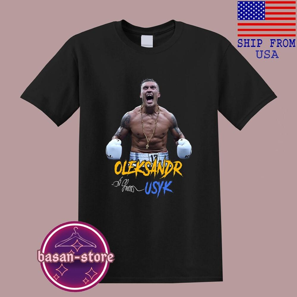 Oleksandr Usyk The Cat Boxing Champion Men#039;s Black Navy Blue Size S5XL Unisex T-Shirt XL
