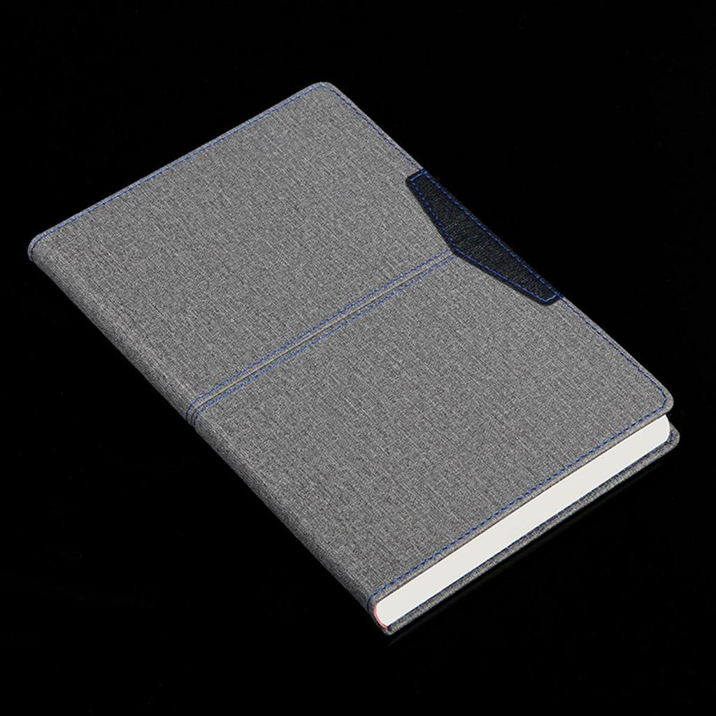 (Logogravur möglich) A5 Stoffleder Business Notizbuch, Arbeitsnotizblock, Besprechungsprotokollbuch, Tagebuch, Fachnotizen, 98 Blatt 196 Seiten