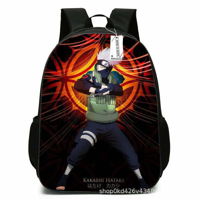 Naruto Peripheral Schoolbag Naruto Sasuke European and American Elementary and Middle School Students Backpack Cartoon Animation Computer Bag