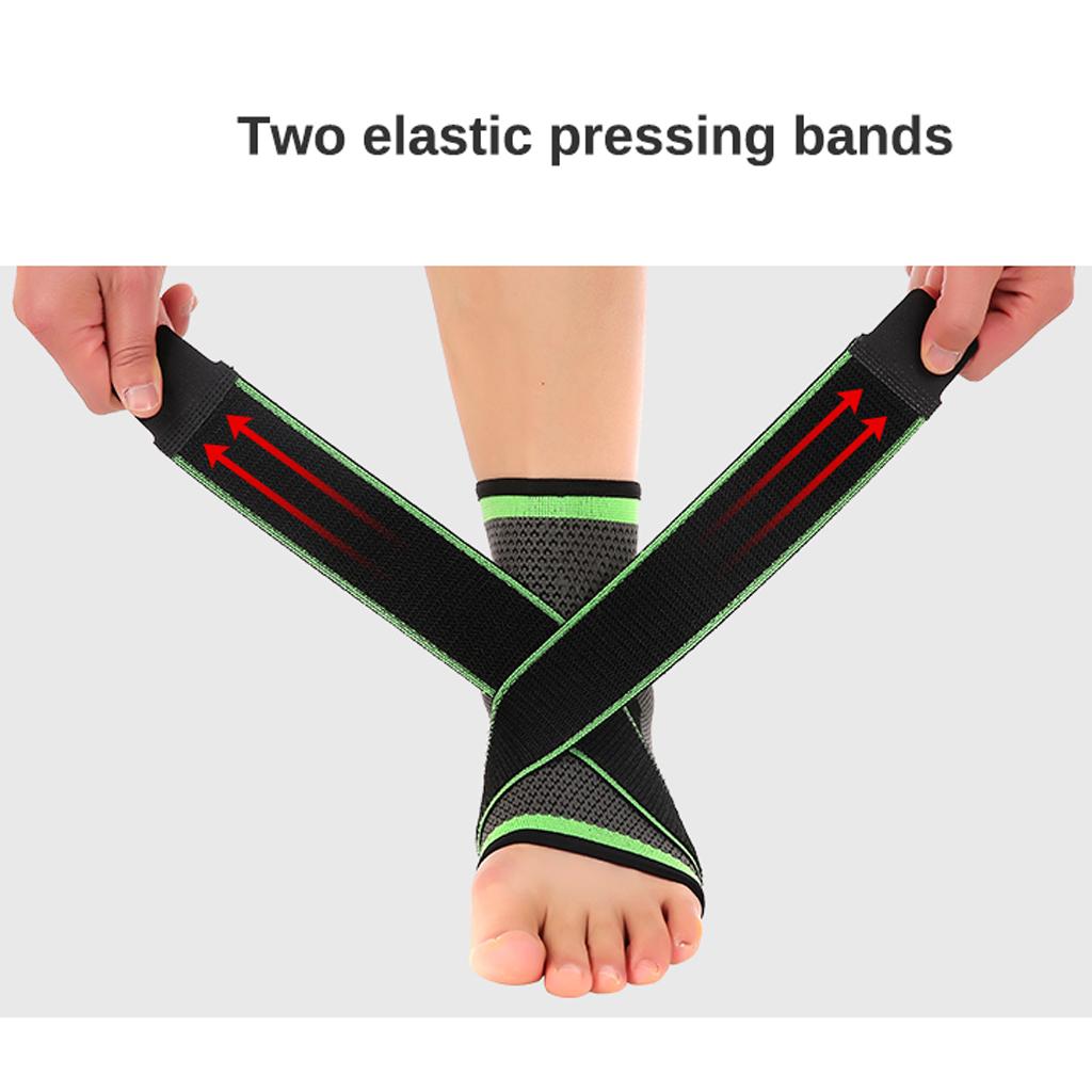 

Nylon Ankle Brace Support High Elastic Breathable Anklet Protector for Sports Activities and Gym Workouts L