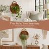 Pastoral Rattan Planter Basket Wall Hanging Woven Vase Storage Container Flower Pot  Indoor Outdoor