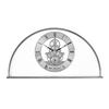 Wm.Widdop Silver Arch Mantel Clock Skeleton Dial Roman