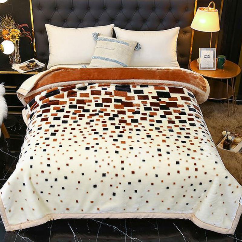 

Зимние одеяла утолщенные двойные одеяла Raschel одинарные двойные одеяла для сохранения тепла студенческое общежитие одинарные двойные одеяла 150 cm * 200 cm