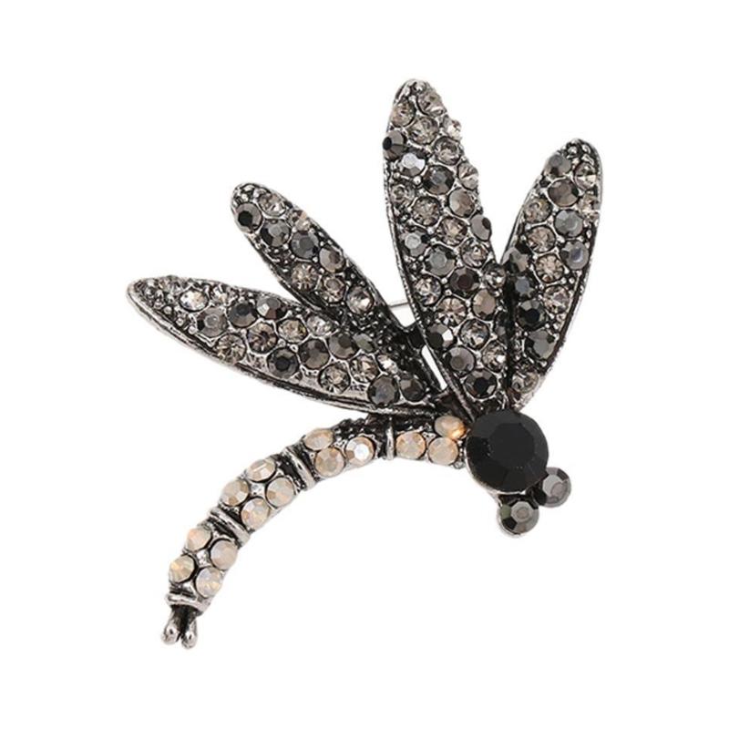 Sparkling Alloy Animal Pin Stylish Crystal Embellishment Brooch Comfortable Wear Badge Accessory For Daily Outfits