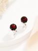 Bolaijewelry Natürliche Mosambik-Granat-Ohrringe aus 925er-Sterlingsilber für Damen, Jahrestag, Bankett, edlen Schmuck