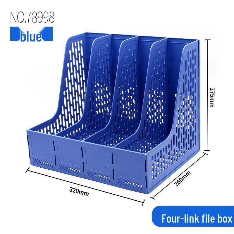 Deli 78998 Desktop 4-Section File Holder
