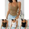 Women Ribbed Tank Top Sleeveless Cami Vest Premium Comfort Basic Blouse Casual Wear