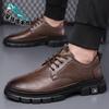 Autumn and winter 2025 new men's shoes genuine leather casual leather shoes heightened trend versatile tooling leather shoes