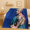Neue Mode B-Bieber Sänger Star Flanelldecke, Ultraweiche Warme Plüschdecke für Zuhause Schlafzimmer Bett Sofa Abdeckung Büro Reise Geschenk