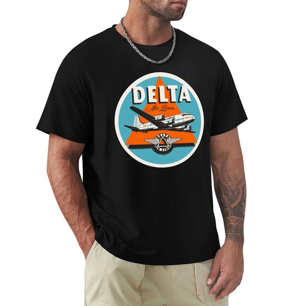 Delta Airlines Tshirt Casual Loose Short Sleeve Tee For Unisex