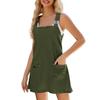 Women's Corduroy Overall Dress Strap Jumper Dresses With Pockets Fashion Overalls